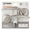 Дверная ручка на круглом основании Fuaro VIOLA RM/HD SN/CP-3 матовый никель/хром