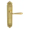 Дверная ручка Venezia \"CLASSIC\" на планке PL96 полированная латунь