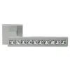 Дверная ручка на круглом основании Linea Cali REFLEX 1215/019 CS хром матовый/ SWAROVSKI