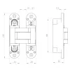 Петля скрытой установки Armadillo U3D5000.VPG AB бронза TECH