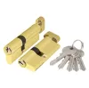 Цилиндровый механизм Ajax (AX102/60) AX1002Knob60 (25+10+25) PB латунь с вертушкой