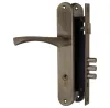 Замок врезной цилиндровый с защелкой в комплекте с ручкой Fuaro LOCKSET.9011 (SET F9011) AB бронза