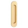 Ручка для раздвижных дверей на овальном основании APRILE 7040 GOLD SATIN матовое золото