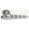 Дверная ручка на круглом основании Linea Cali SHELL mesh 694/023 CS хром матовый/хрусталь SWAROVSKI