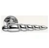 Дверная ручка на круглом основании Linea Cali SHELL mesh 694/023 CR хром глянцевый/хрусталь SWAROVSKI