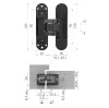 Петля скрытой установки Armadillo U3D3300.TG BL черный