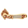 Дверная ручка на круглом основании Linea Cali TIFFANY mesh 1307/018 OF золото французское