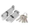 Цилиндровый механизм Ajax (AX102/60) AX1002Knob60 (25+10+25) CP хром с вертушкой