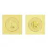 Фиксатор на квадратной металлической розетке Sicma WC Si PV 50x50 mm золото