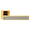 Дверная ручка на квадратном основании Linea Cali ZEN 1157/019 OZ золото глянцевое/хрусталь SWAROVSKI