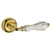 Дверная ручка на круглом основании Fimet Flora P 147P/231 С F01 латунь