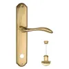 Дверная ручка Venezia \"ALESSANDRA\" WC-2 на планке PL02 полированная латунь
