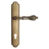 Дверная ручка Venezia \"MONTE CRISTO\" CYL на планке PL98 матовая бронза