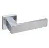 Дверная ручка на квадратной розетке Sicma H4 132.CS.18 RQ матовый хром (пластиковая база 45x45мм)