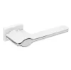 Дверная ручка на прямоугольном основании FANTOM \"Патти\" MWH/CP белый/хром