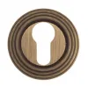 Накладка дверная под цилиндр на круглом основании Venezia CYL-1 D8 матовая бронза 2 шт.