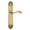 Дверная ручка Venezia \"VIVALDI\" на планке PL87 французское золото + коричневый
