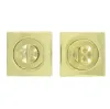 Фиксатор на квадратной металлической розетке Sicma WC Si OT 50x50 mm полированная латунь