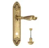 Дверная ручка Venezia \"OPERA\" WC-2 на планке PL90 французское золото + коричневый