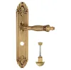 Дверная ручка Venezia \"OLIMPO\" WC-2 на планке PL90 французское золото + коричневый