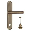Дверная ручка Venezia \"EXA\" WC-4 на планке PL02 матовая бронза