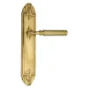 Дверная ручка Venezia \"MOSCA\" на планке PL90 полированная латунь