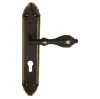 Дверная ручка Venezia \"ANAFESTO\" CYL на планке PL90 темная бронза