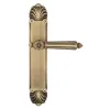 Дверная ручка Venezia \"CASTELLO\" на планке PL87 матовая бронза