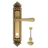 Дверная ручка Venezia \"CALLISTO\" WC-2 на планке PL96 французское золото + коричневый