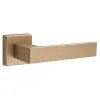 Дверная ручка на квадратном основании Fimet Kubo 1317/215 F020 матовая латунь