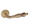 Дверная ручка на круглом основании Venezia \"OLIMPO\" D8 французское золото + коричневый