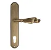 Дверная ручка Venezia \"OPERA\" CYL на планке PL02 матовая бронза