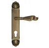 Дверная ручка Venezia \"OPERA\" CYL на планке PL87 матовая бронза