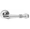 Дверная ручка на круглом основании Linea Cali LUCE mesh 1446/023 CR хром глянцевый/хрусталь SWAROVSKI