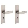 Дверная ручка Tupai на планке 3215-142 никель шлифованный