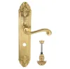 Дверная ручка Venezia \"VIVALDI\" WC-4 на планке PL90 полированная латунь