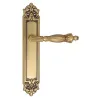 Дверная ручка Venezia \"OLIMPO\" на планке PL96 французское золото + коричневый