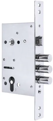 Корпус Punto врезного замка c защёлкой MDV30C-816 CP (V30/C) CP хром тех.уп.