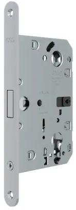 Корпус врезного замка под цилиндр без отв. пл. AGB POLARIS WAVE B06133.50.34 матовый хром
