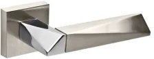 Дверная ручка на квадратном основании Fuaro K.DM51.DIAMOND (DIAMOND DM) SN/CP-3 матовый никель/хром