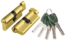 Цилиндровый механизм Punto (A202/60) A2002Knob60(25+10+25) с вертушкой PB латунь