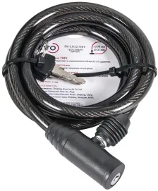 Замок тросовый Punto PK-BIKE-1012-KEY (10х1200) 2key/подвес