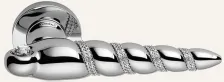 Дверная ручка на круглом основании Linea Cali SHELL mesh 694/023 CR хром глянцевый/хрусталь SWAROVSKI