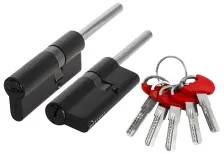 Цилиндровый механизм Fuaro D-PRO5007 Tang 80 w/k (45+10+25) BL-24 черный 5Key без верт.