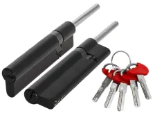 Цилиндровый механизм Fuaro D-PRO5007 Tang 105 w/k (70+10+25) BL-24 черный 5Key без верт.