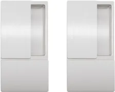 Ручки AGB WAVE для распашных межкомнатных дверей (БЕЗ ЗАМКА) B30000.00.01 анодированное серебро