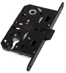 Замок с пластиковым язычком под цилиндровый механизм AGB MEDIANA EVOLUTION B01103.50.93 черный