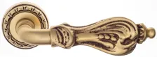 Дверная ручка на круглом основании Venezia \"FLORENCE\" D2 французcкое золото + коричневый