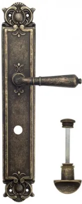 Дверная ручка Venezia \"VIGNOLE\" WC-2 на планке PL97 античная бронза
