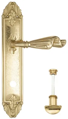 Дверная ручка Venezia \"OPERA\" WC-2 на планке PL90 полированная латунь